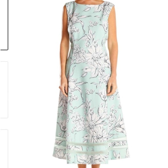 CALVIN KLEIN Floral Print Classic Fit & Flare Dress Size 14W - Picture 1 of 12